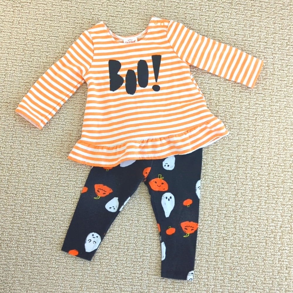 Cat & Jack Halloween Baby Girl Outfit, 6-9M